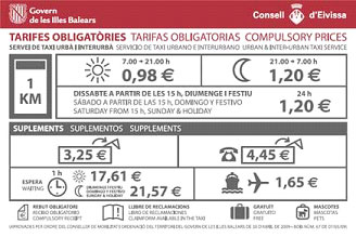 Prices Taxi Ibiza